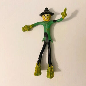 Vintage Bendable Bendy Rubber Halloween  Scarecrow Figure 5 Inch Tall Toy